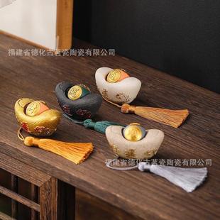 Creative Ingot-Shaped Fortune-Bringing Gifts with Chinese Characteristics, Cultural and Creative Gifts for Boyfriends and Elders, Birthday Souvenirs