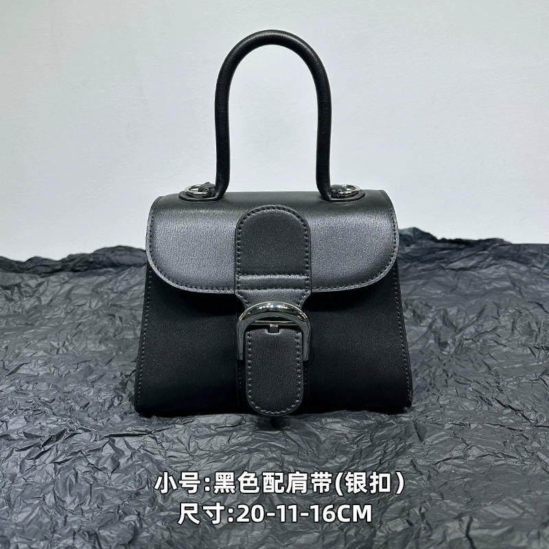 Новая Snow White Brilliant Color Block Box Leather Horseshoe Buckle Crossbody Bag Hood Class Horizontal Handbag