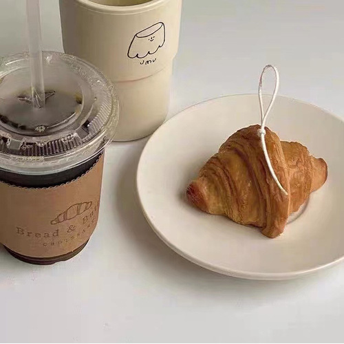 Croissant scented candle plaster silicone mold diy simulation bread pastry chocolate cake baking grinding tool