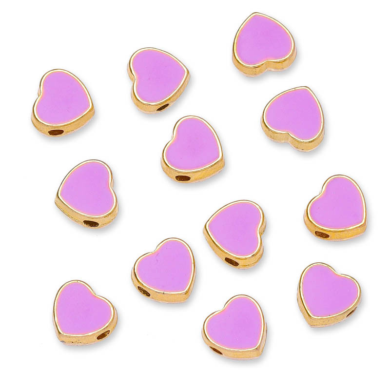 150g Weight Beads Jewelry Making Type Diameter 8mm Jewelry Making Size DIY Jewelry Accessories Classification 50 PCS/Package Quantity Alloy Material Heart Shape Pattern Plating Design Elegant, Streetwear Style 50 PCS/Package Diameter 8mm Alloy Heart Shape DIY Jewelry Accessories Beads 12