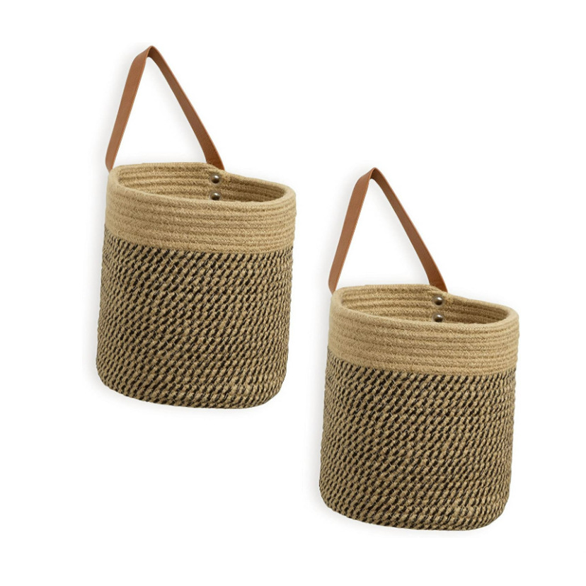 Cesta de almacenamiento de cuerda de algodón de Amazon, llave de entrada, canasta de almacenamiento de artículos diversos, maceta, canasta colgante, canasta de almacenamiento para el hogar