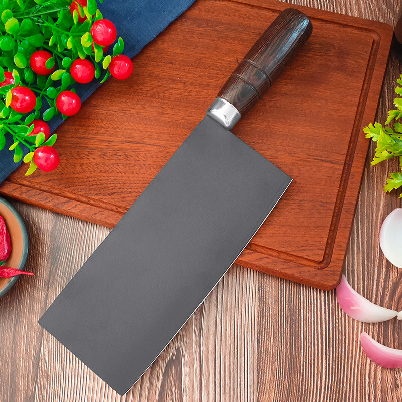 圆柄桑刀家用厨房菜刀切肉切片刀中式酒店厨刀锻打三合钢菜刀批发