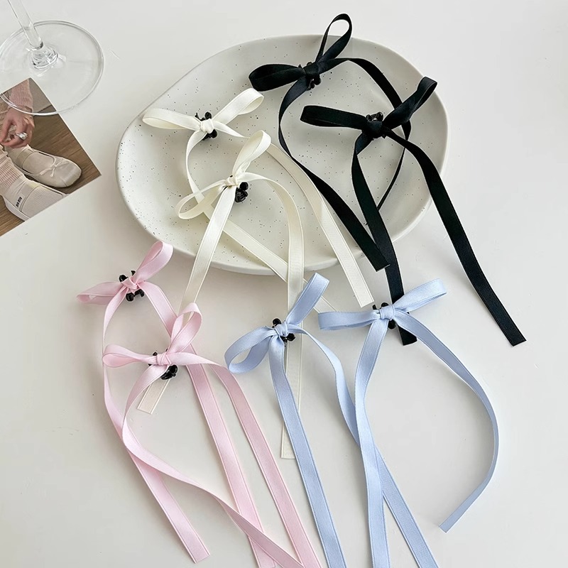 Clip de cinta de arco nuevo estilo ballet chica de estilo bola de cola de caballo adornamiento para el cabello pequeño clip de agarre para el cabello