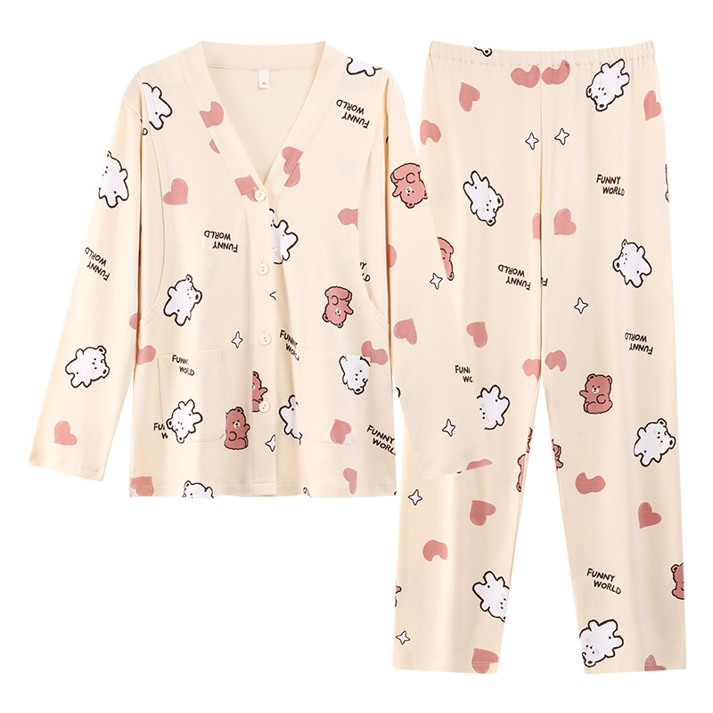 베어 스타일 브이넥 슈트