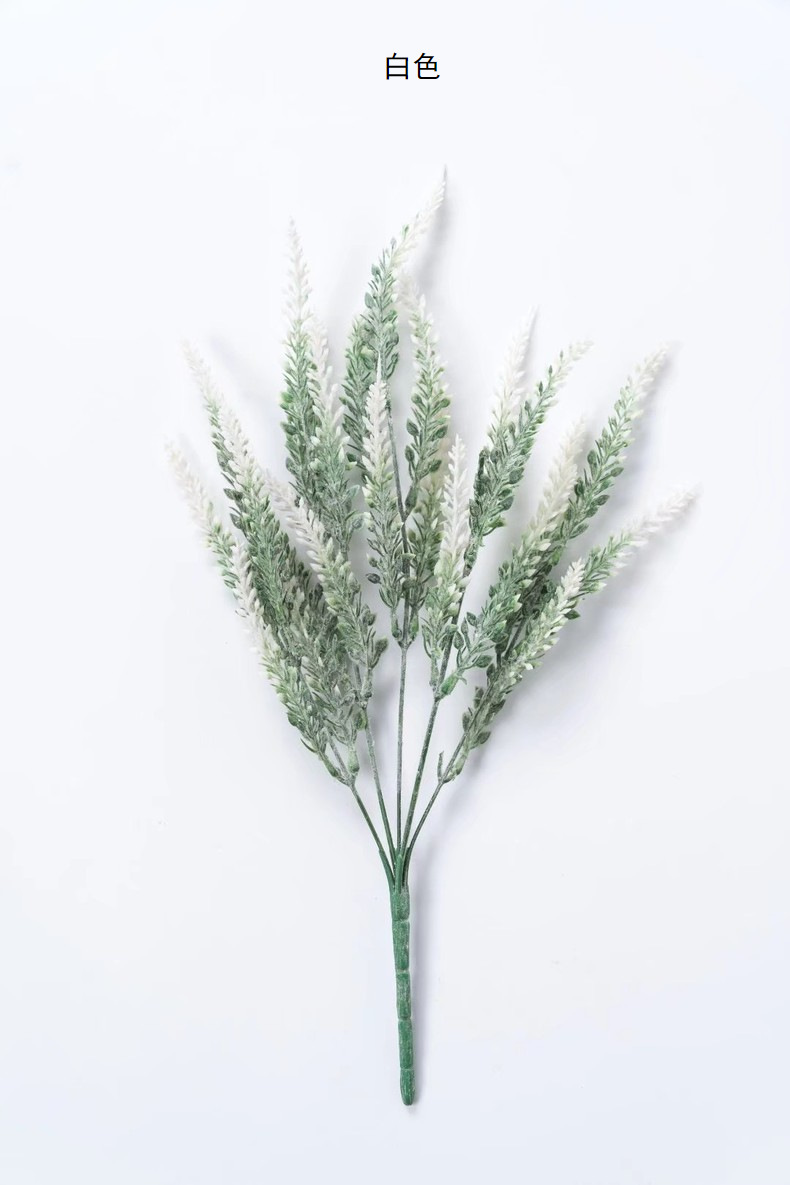 麦穗5叉植绒薰衣草仿真家居装饰植绒仿真植物人造花束仿真花批发详情17