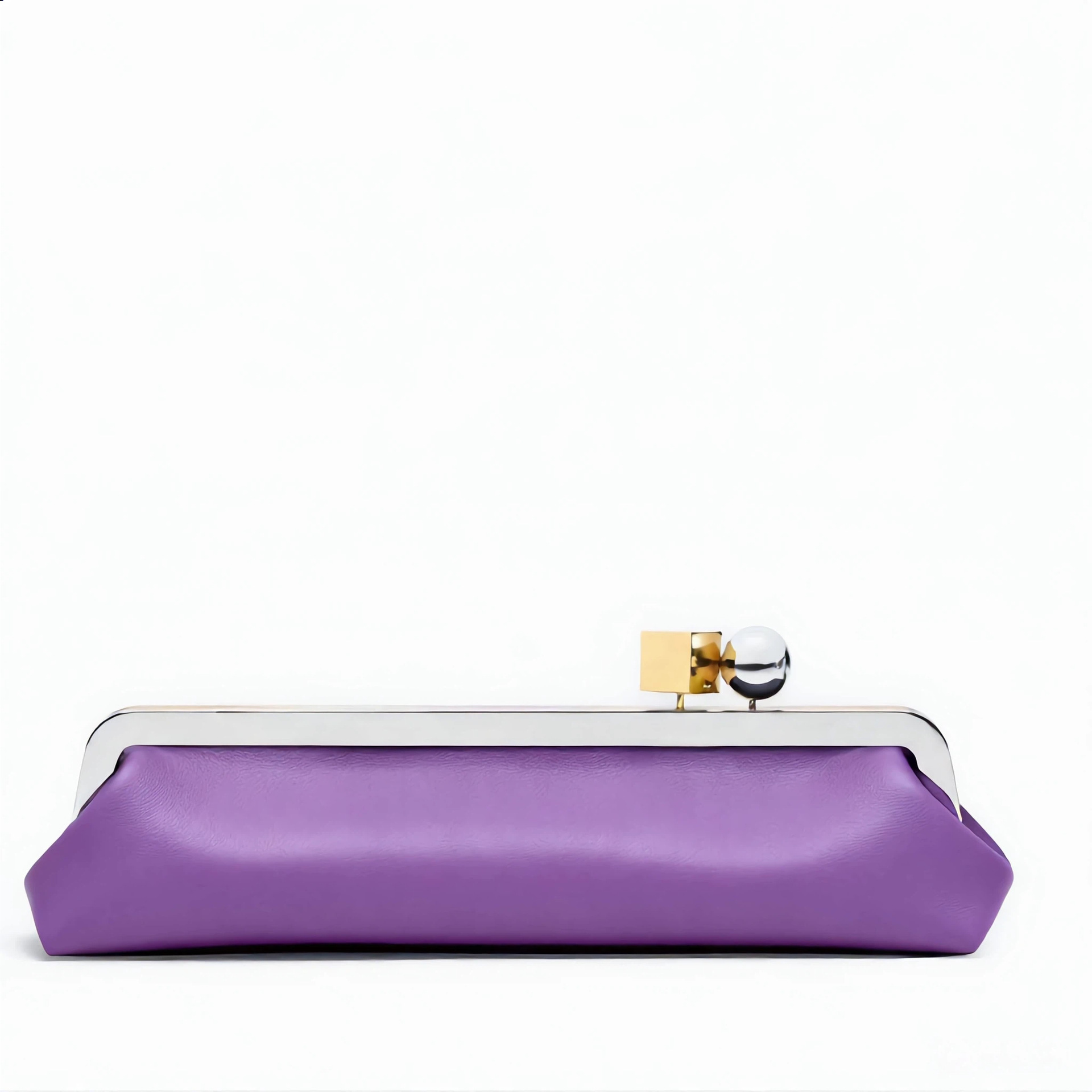 Elegant axelväska för dam clutch med guldspänne_voghion.com