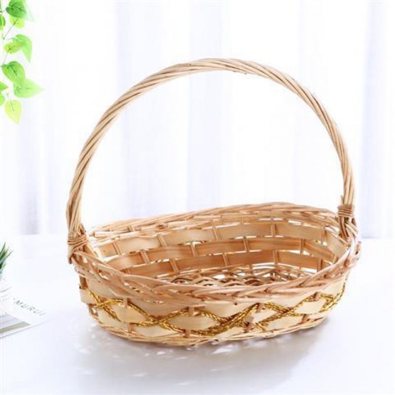 果物かごに果物を入れて果物かごをプレゼントする果物かご店専用果物かご藤編贈答果物かご礼箱卵収納かご|undefined