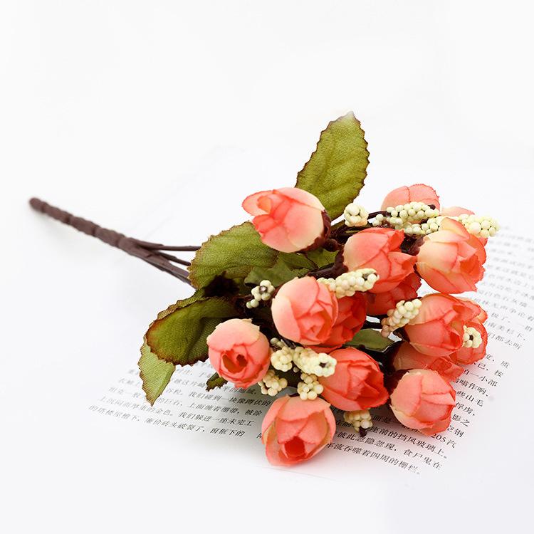 Simulación 15 otoño estrella brotes Rosa brotes boda celebración flor estrella brotes pulgar Rosa fábrica al por mayor