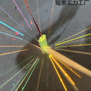 Sun Catcher Long Pendant Window Wind Bell Crystal Diamond Sunshine Hand Refraction Rainbow Air Hanging Ornament Car Hanging