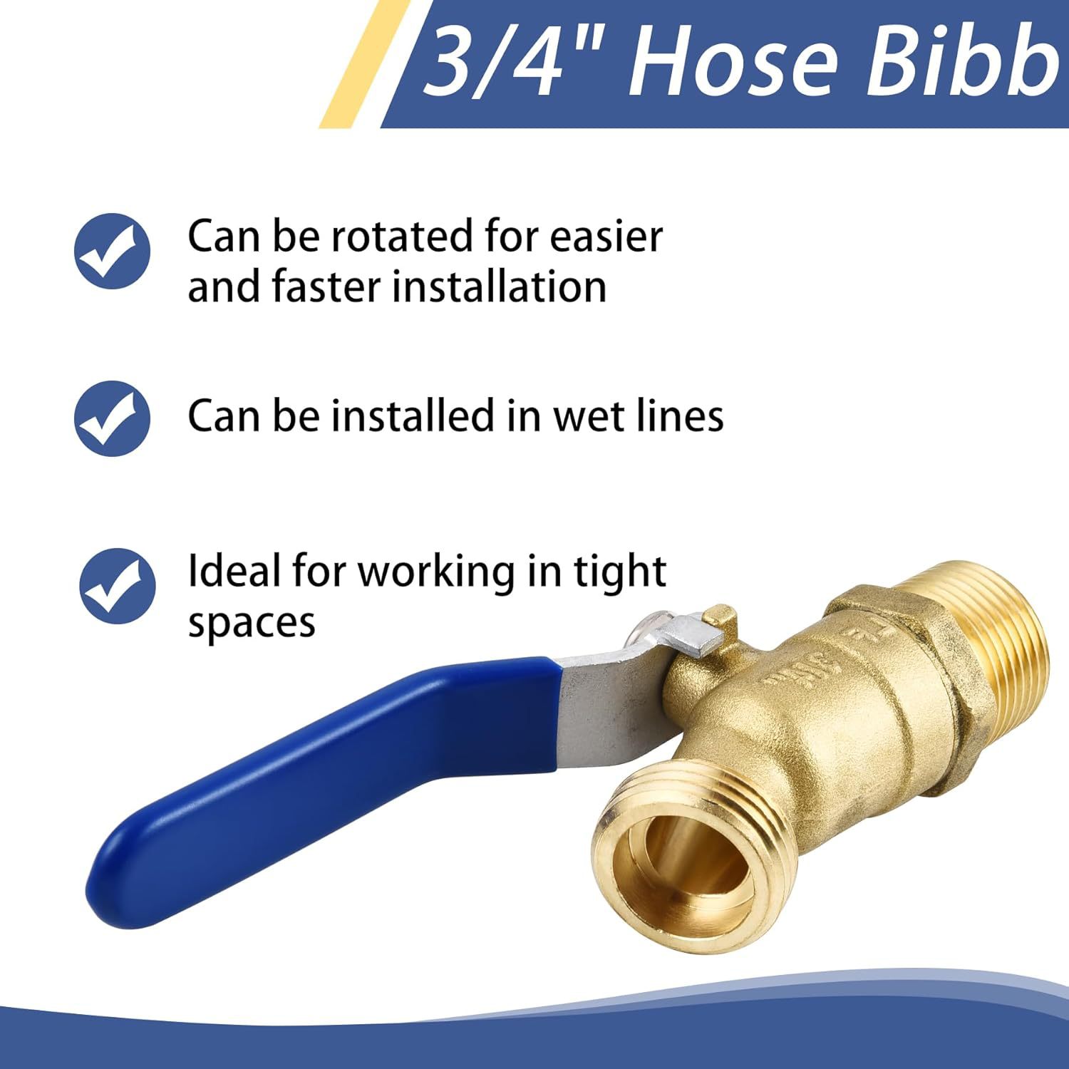 Cross-border brass ball valve 3/4 GHT X 3/4 NPT garden hose threaded faucet switch Application Scenario