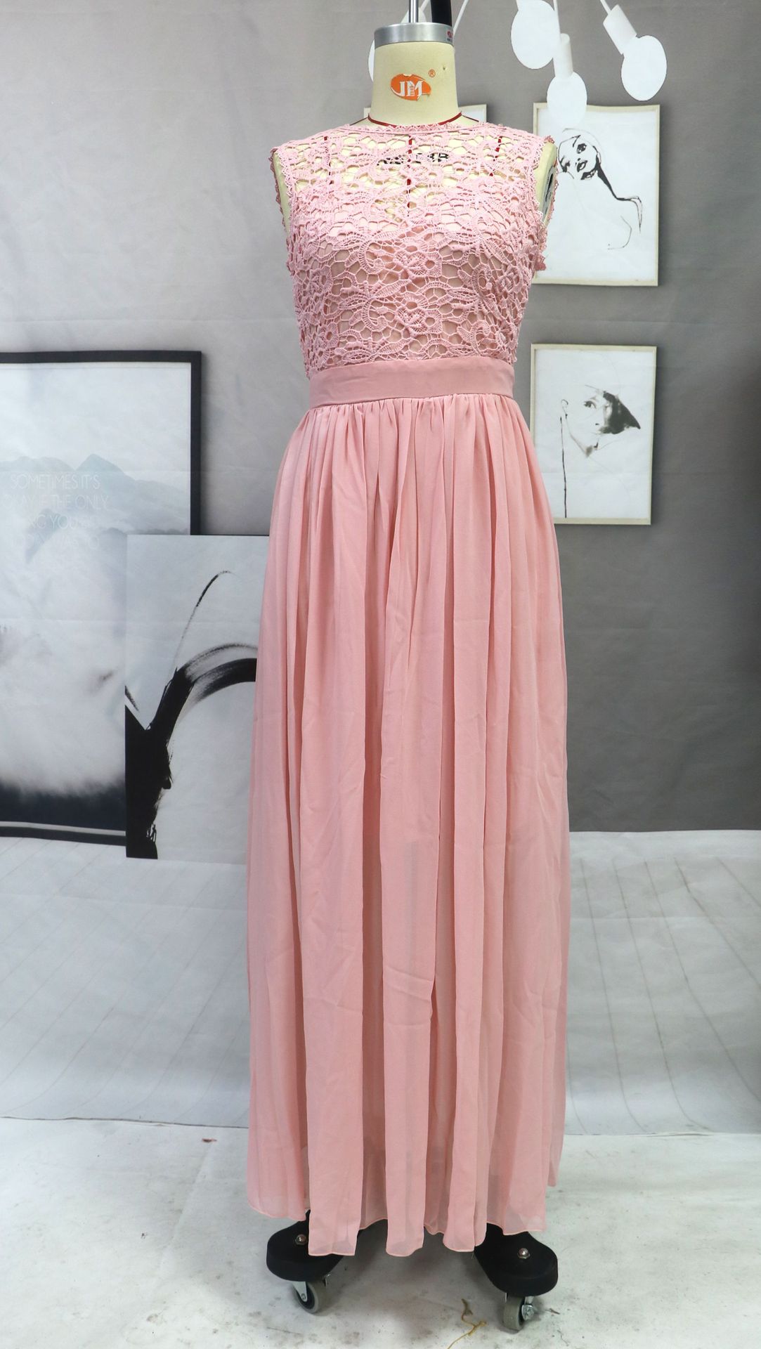 Sleeveless Lace Chiffon Prom Evening Dress Wholesale Maxi Dresses SDN534897