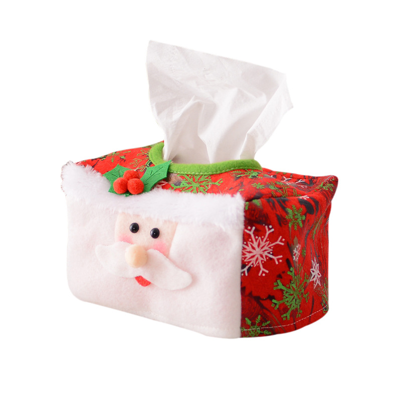 Navidad transfronteriza mesa de comedor caja de toallas de papel decoración de mesa de Navidad atmósfera suministro de decoración de suministro de Navidad fábrica al por mayor