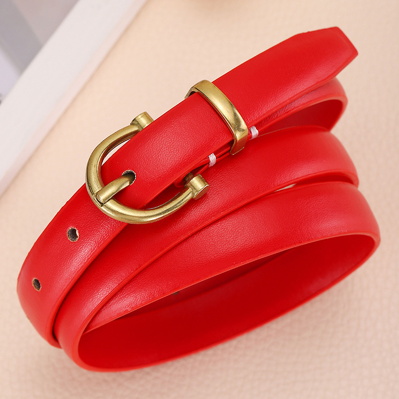 Cinturón moda simple moda de las mujeres 2022 nuevo estilo coreano diseño pin hebilla cabeza todo partido pu cinturón Decoración