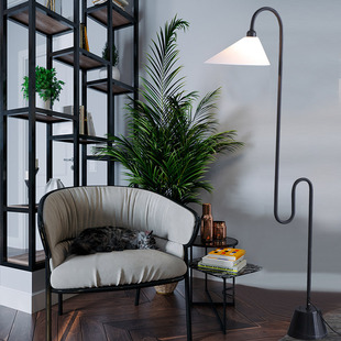 Living Room Scandinavian Designer Ins Style Sofa Lamp Vertical Retro Bedroom Lamp Vintage American Floor Lamp Medieval