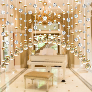 Crystal Curtain Bead Curtain Door Curtain Bathroom Decorative Curtain Entrance Aisle Curved Living Room Bedroom Partition Style