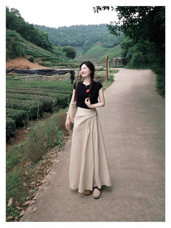 梨形身材不规则半身裙女夏季新款胖妹妹mm高腰显瘦中长款a字裙子|undefined