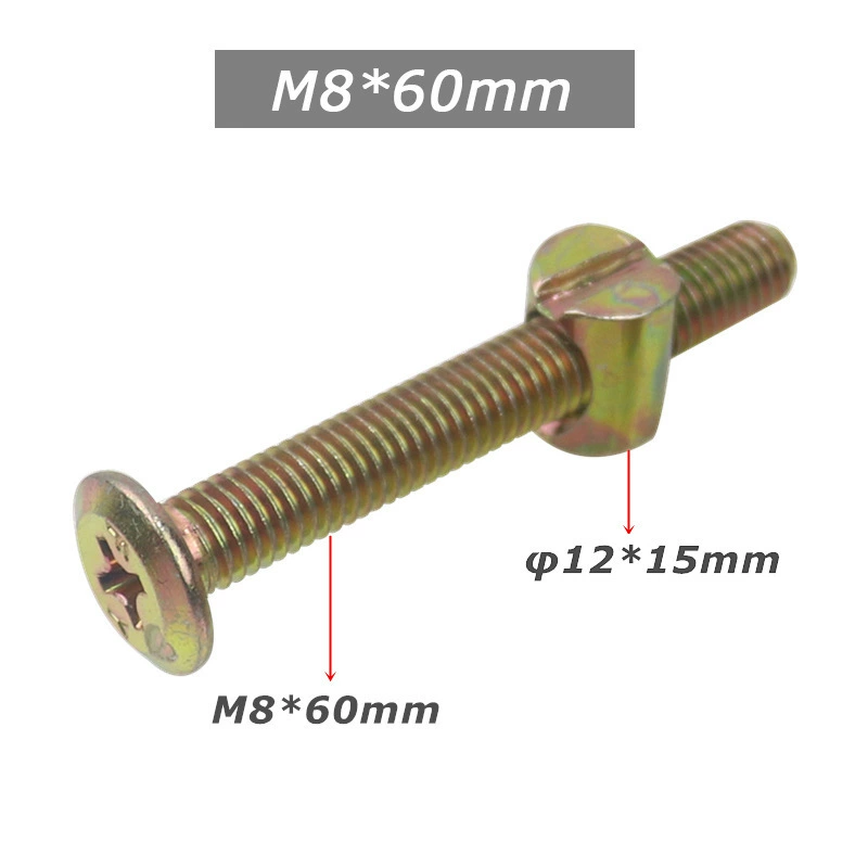 2-в-1 разъем M6/M8 молот головка гайка поперечное отверстие гайка мебельная фурнитура детская кровать фитинги винты