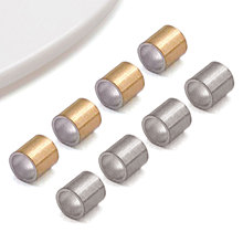 金色不锈钢可夹扁定位管间隔管diy手工收尾隔珠小直管配件材料