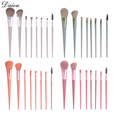 8支多色化妆刷套装少女色系初学者超柔软仿真纤维毛化妆刷HZS0407