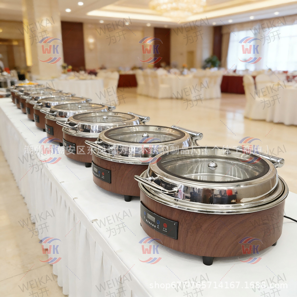 Horno de aislamiento térmico buffet de grano de madera horno de calentamiento eléctrico comercial horno de Buffy eléctrico inteligente CNC horno de calentamiento eléctrico de restauración hotelera hidráulico 9L