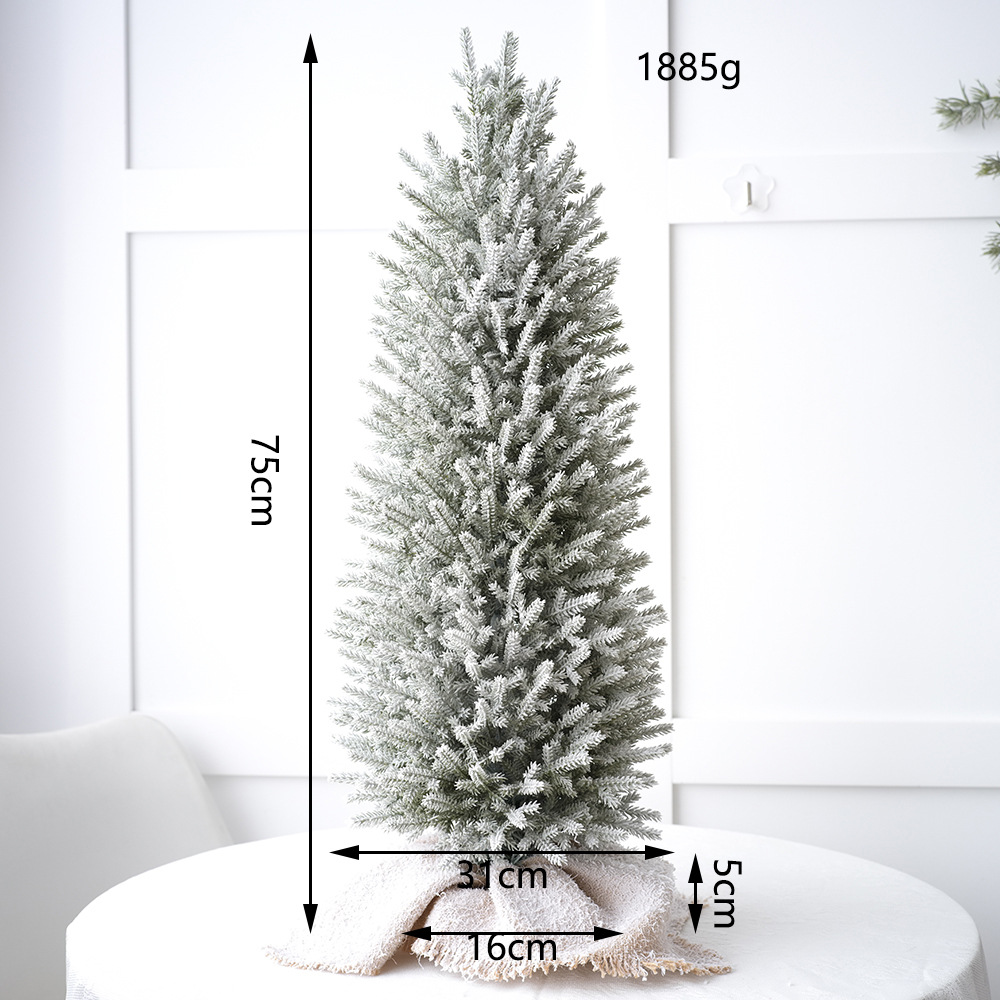 Decoración coreana del árbol de Navidad de escritorio PE flocado árbol de Navidad verde árbol de Navidad ventanas de decoración de la fiesta