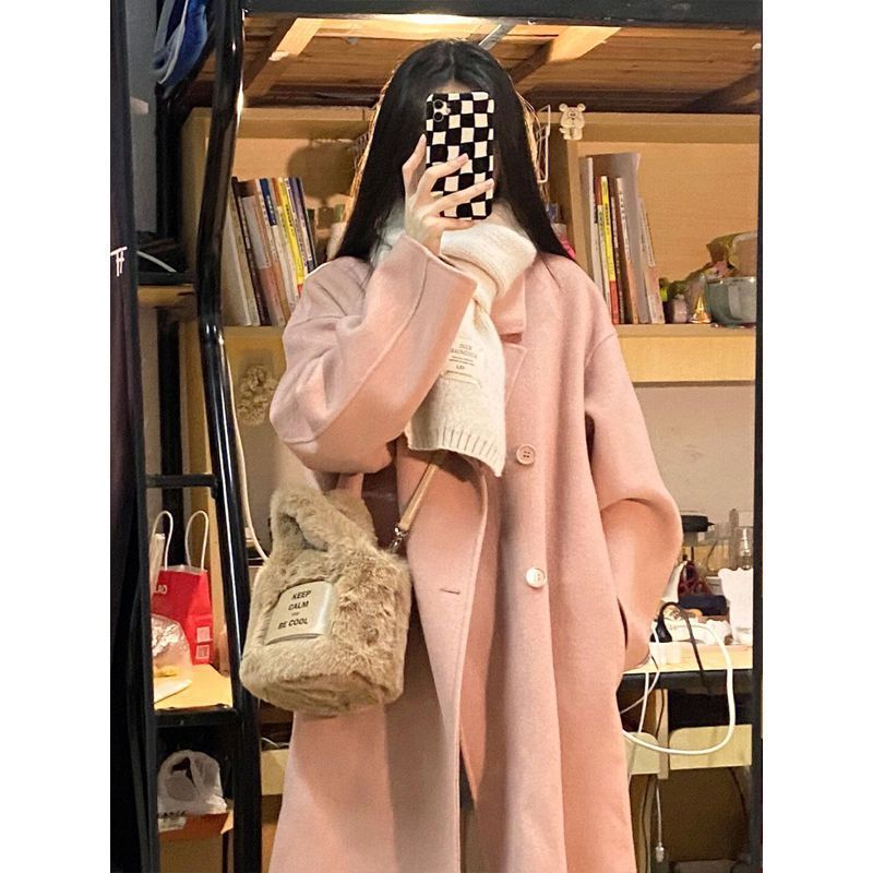 女性用ウールコート 2025 秋冬新作ハイエンド韓国スタイル小柄で超見栄えの良い気質厚いウールコート|undefined