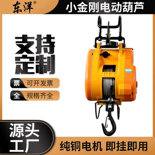 小金刚电动葫芦220V小型便携式提升机家用吊运机悬挂卷扬机300kg