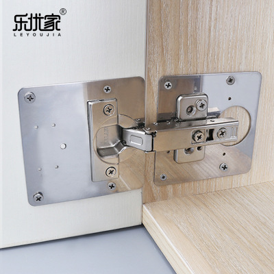 Cabinet door hinge Stainless steel Fixed plate wardrobe cupboard hardware Hinge Fixer hardware parts reinforce Mounting plate