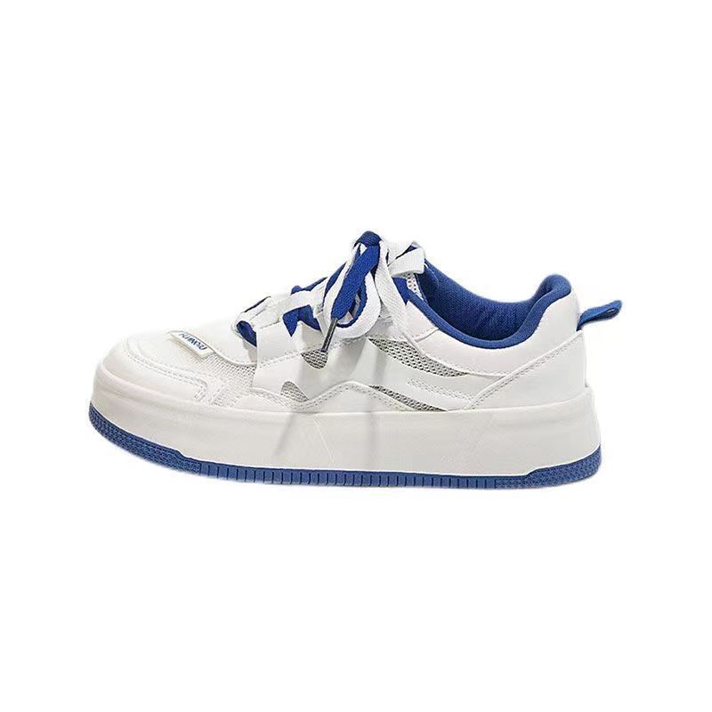 2024 primavera y otoño explosión de zapatos de skate de moda femenina coreana in estudiantes zapatos blancos con suela gruesa zapatos deportivos casuales