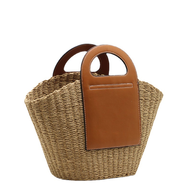 Shenghao Craftsmanufacturer sells new portable straw woven bag camel…