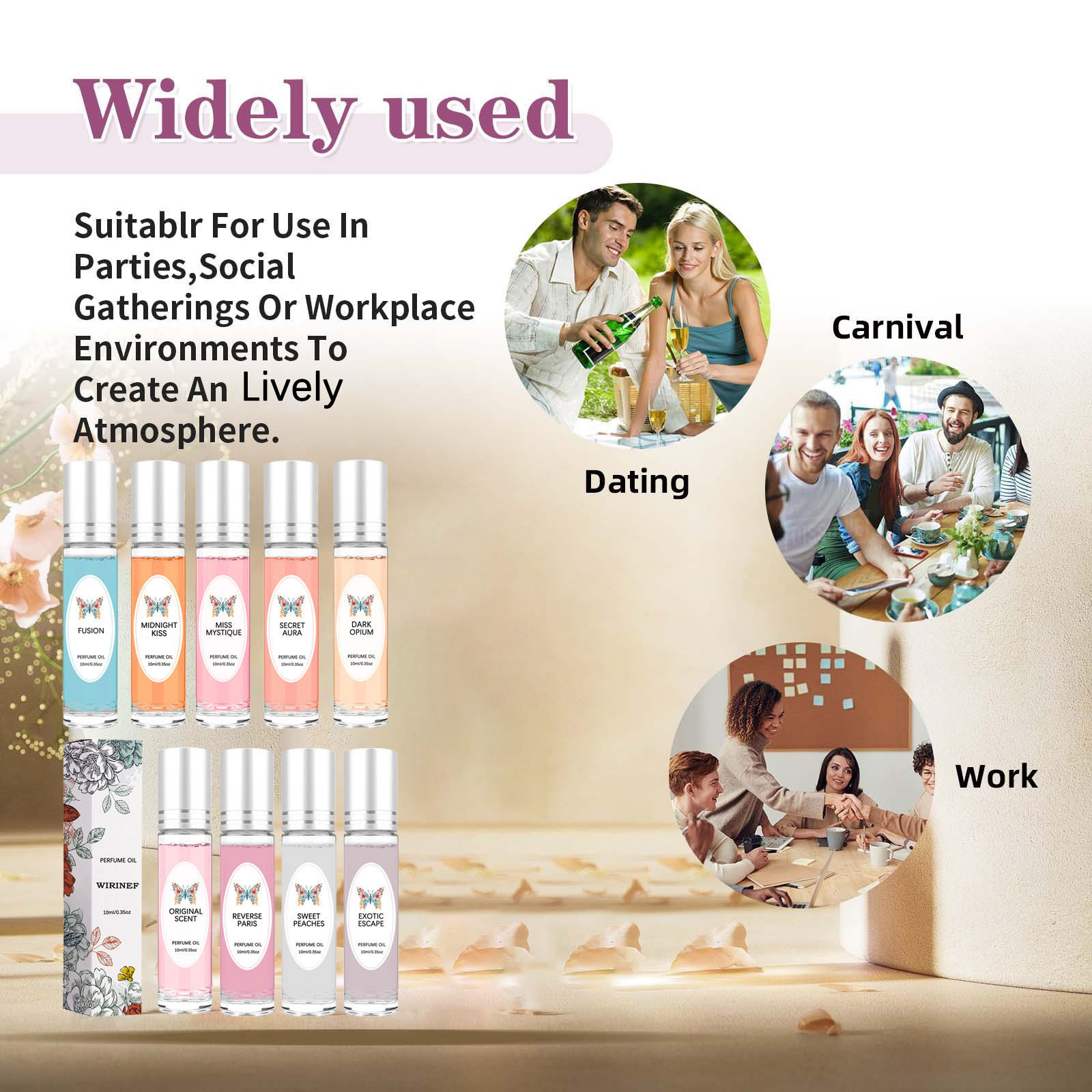 50g Weight Perfume Type Of Cosmetics Plastic Material Multicolor Pattern Casual, Vacation Style Multicolor Casual Vacation Perfume Personal Care 2