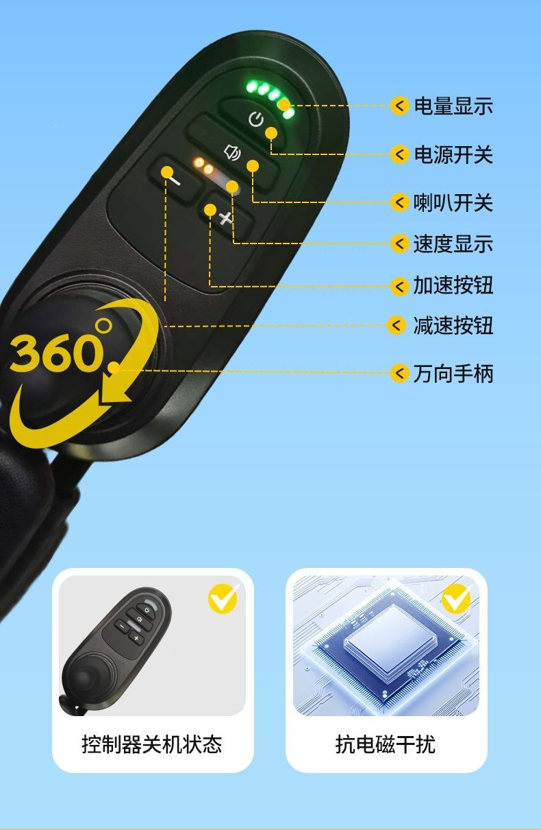 Aibangning electric wheelchair is a new portable, original-style, foldable mobility aid designed for the elderly to assist them in walking when they go out