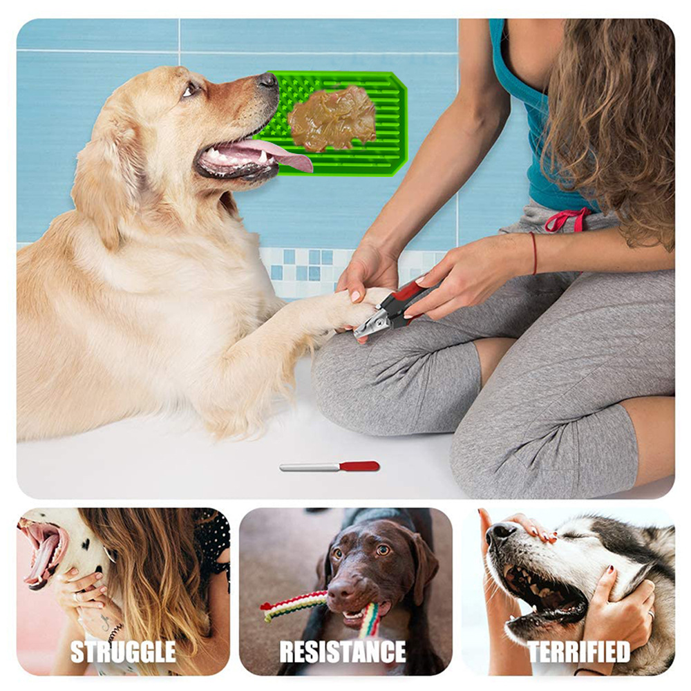 亚马逊跨境宠物慢食舔垫吸盘 狗狗洗澡分心硅胶餐盘缓食垫批发