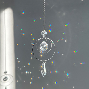Cross-border Amazon colorful crystal catcher pendant transparent accessories plus crystal gardening pendant new product