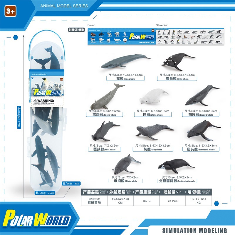 Transfronterizo simulación Antártico Ártico Pingüino ballena modelo enlatado mini Mundo Polar animal traje adornos estáticos