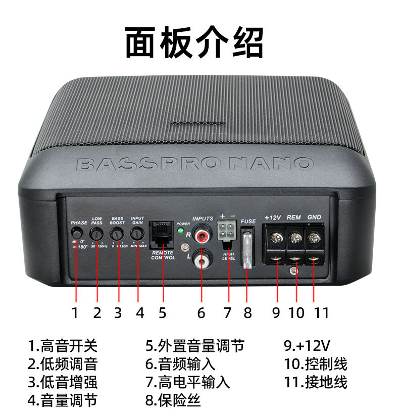 Manufacturer Wholesale 6*8inch Small Powerful Subwoofers with High Power 12V24V Active Car-Mounted Aluminum Alloy Ultra-Thin Subwoofer
