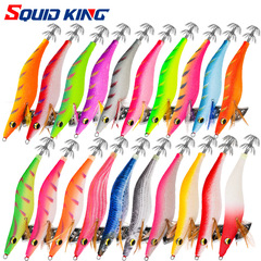 SQUID KING Wood Shrimp 3.5, 3.0, 2.5 Night Glow Wood Shrimp Squid Hook Fast Current Deep Water Lead Head Band