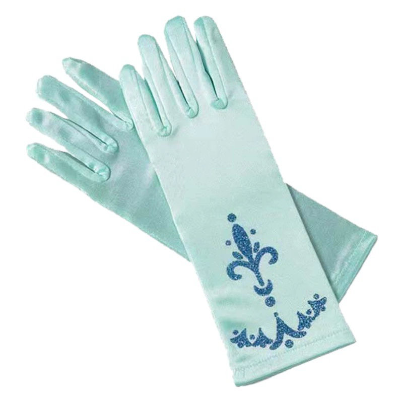Прямые продажи на заводе Замороженные перчатки принцессы Эльзы в том же стиле для девочек ролевые игрушки атласные перчатки с принтом