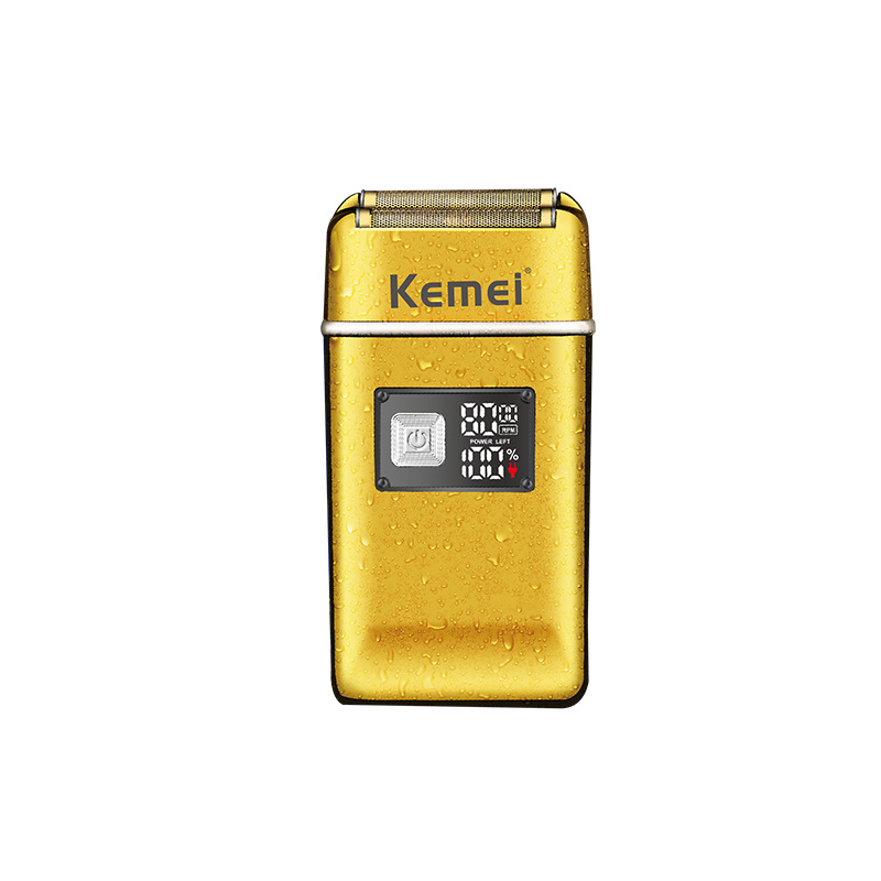 Afeitadora Eléctrica Kemei KM-TX8 para Hombre, Maquinilla de Afeitar Recíproca Flotante con Pantalla Digital para Barba