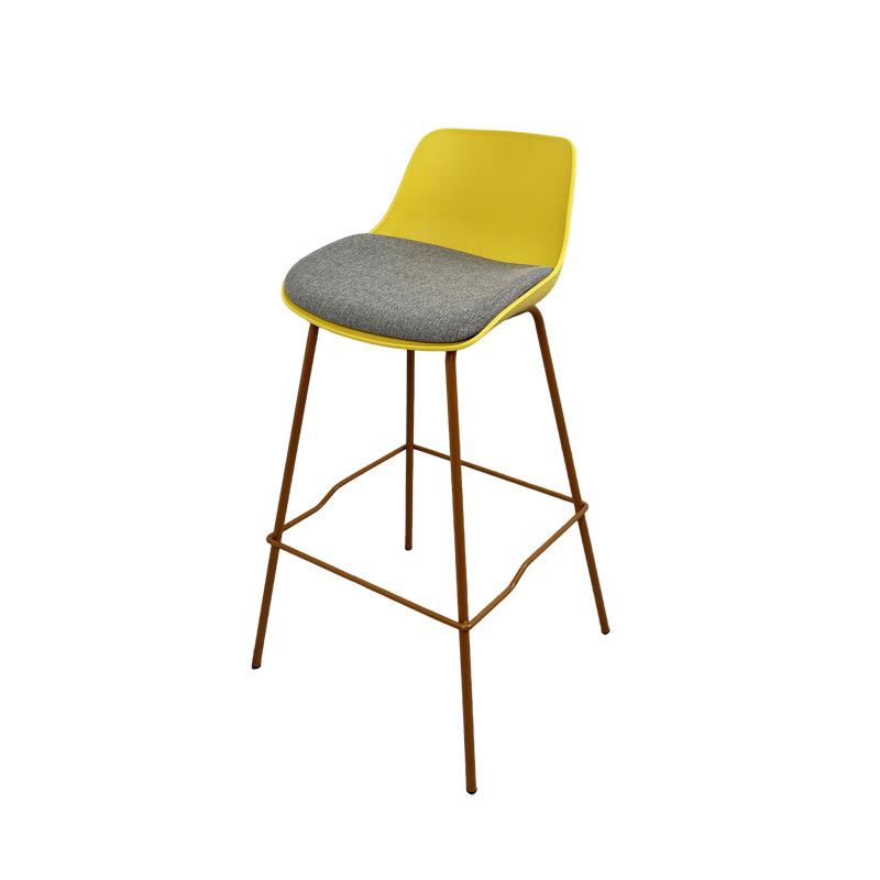 Bar de estilo nórdico silla alta red de leche roja tienda de té taburete especial de cuatro patas cafeteria de recepción casera taburete alto