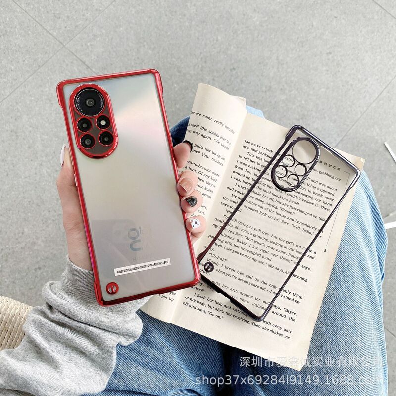 For Huawei mate40pro Phone Case P30 Ultra-thin Transparent Borderless nova8/7 Electroplated 5/6se Half Bag
