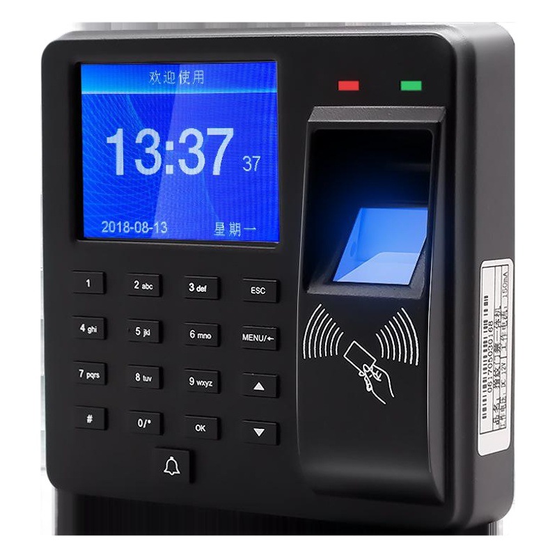 Dongwo M10H control de acceso de huellas dactilares contraseña de oficina tarjeta de crédito 25 idiomas extranjeros pantalla de tiempo sistema de control de acceso máquina todo en uno
