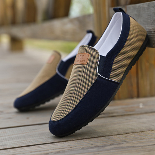 Old Beijing Cloth Shoes  Summer New Men's Canvas Shoes Work Shoes Korean Style Trendy Versatile Casual Board Shoes