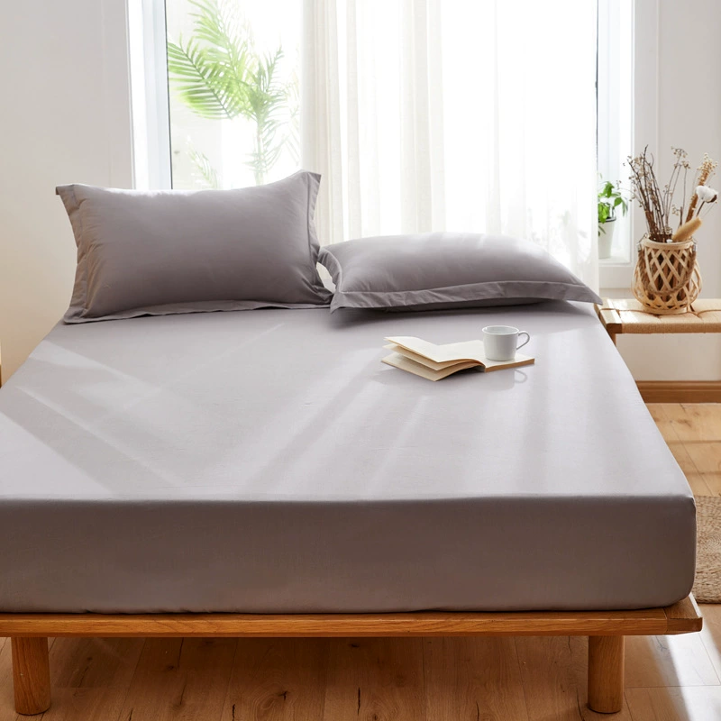 Простыня из чистого хлопка на резинке однослойный хлопковый матрас защитный чехол облегающий телесный сон однотонный отель Симмонс защитный чехол покрывало