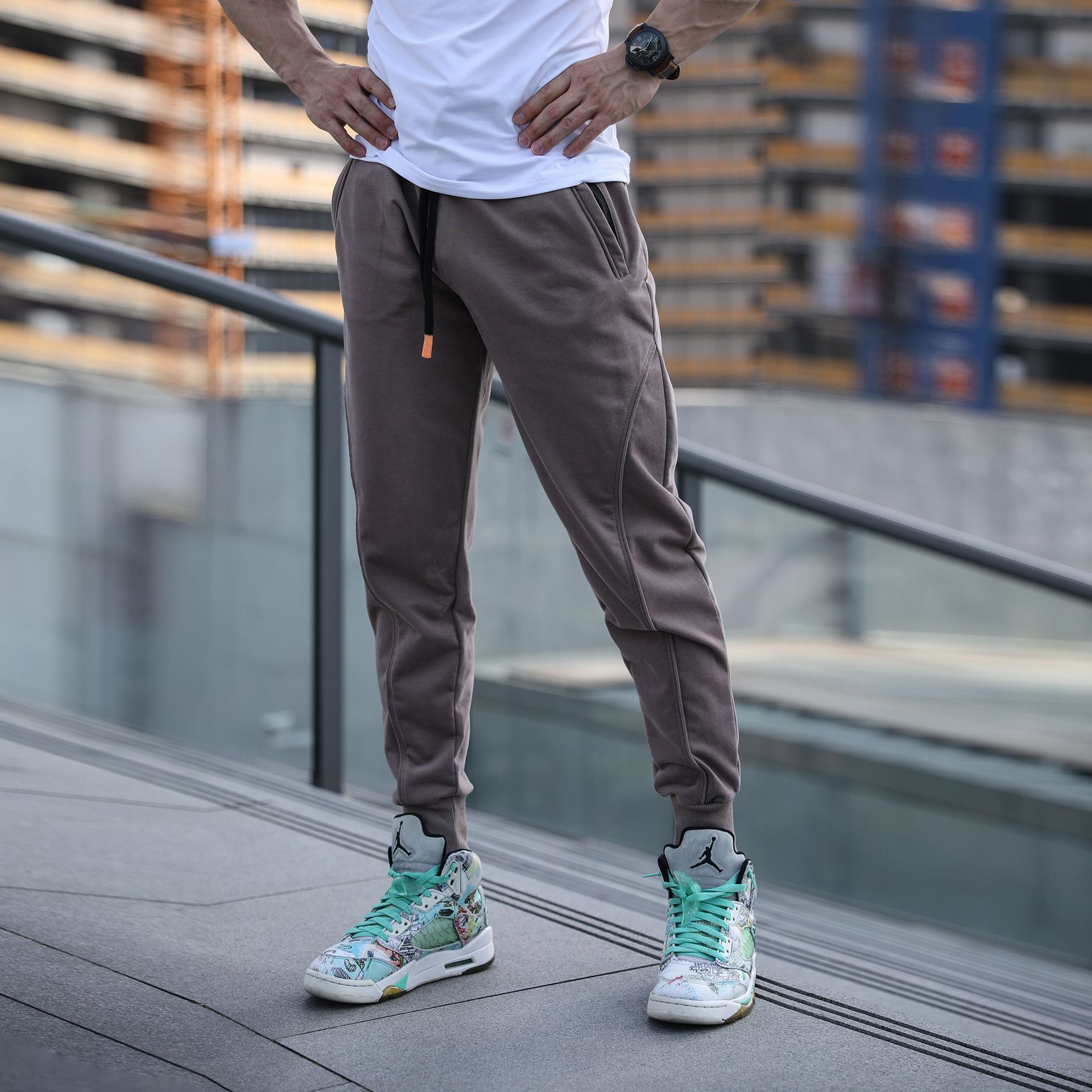 Primavera 2023 hombres casual diario al aire libre tobillo-longitud Pantalones deportes delgados casual moda desgaste nueva entrega