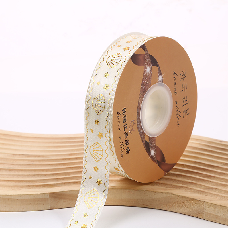 Nuevo estilo hecho a mano cinta láser gilding Starfish Shell caja de regalo embalaje cinta promoción fábrica al por mayor