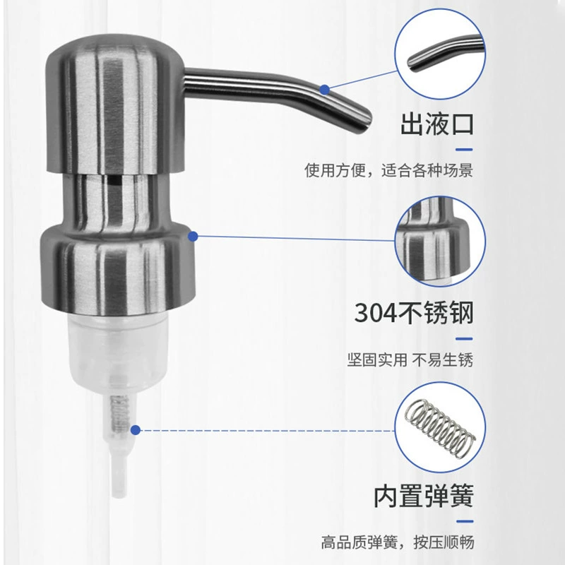 Ritting foaming head 304 stainless steel facial cleanser, pressing 28 tooth scrubbing, hair foaming metal pump head
