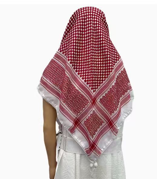 Square ball red headscarf