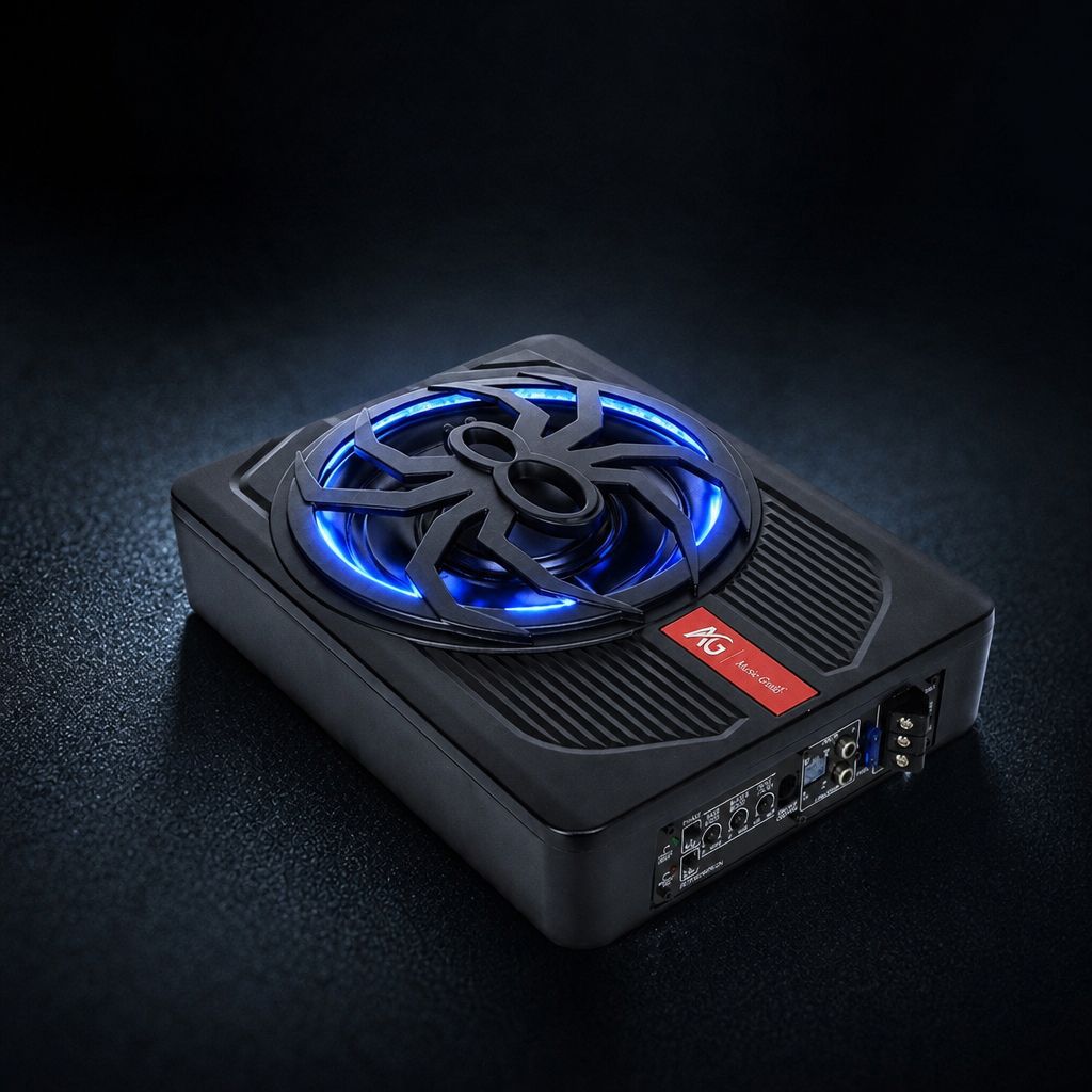 Factory wholesale car audio modified spider with lights 10 inch high-power active car ultra-thin subwoofer