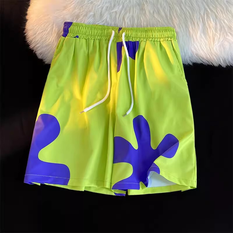 Cross-Border Patrick Star Shorts for Men, Summer American-Style Trendy Basketball Sports Loose Plus-Size Five-Point Beach Shorts in Stock
